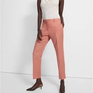 Theory Treeca 4 Sleek Flannel Wool Cropped Pants NWOT